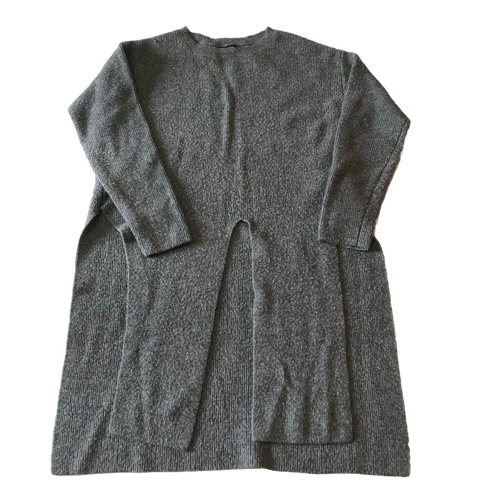 Halogen Women’s Middle And Side Slit Oversized Sweater Wool Blend Small Petite